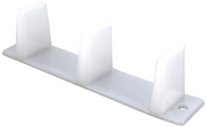 prime-line n 6563 plastic sliding closet door guide for 1-3/8 inch thick doors, set of 1, white