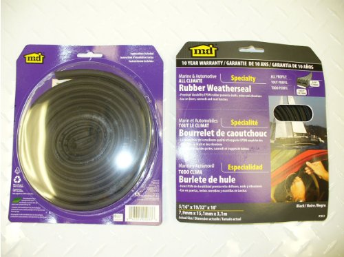 10 feet Weather Seal Strip, Marine Weather Stripping - MD Building Products 01033