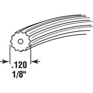 Prime-Line P 7649 1/8 In. x 250 Foot, Gray Spline Roll (1 Roll)