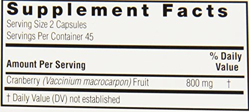 Nature's Answer Cranberry Fruit Vegetarian Capsules, 90-Count | Promotes Urinary Tract Support | Healthy Bladder Function | Natural Detoxifier