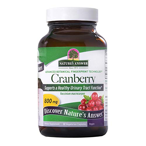 Nature's Answer Cranberry Fruit Vegetarian Capsules, 90-Count | Promotes Urinary Tract Support | Healthy Bladder Function | Natural Detoxifier