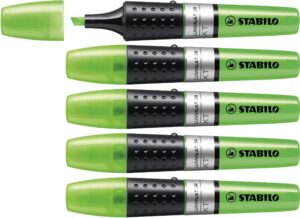 stabilo highlighter - luminator - pack of 5 - green