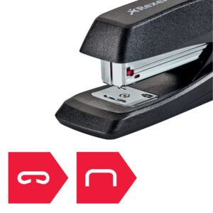 Rexel Ecodesk compact stapler, 20 Sheets, Made with 50% recycled plastic, Eco friendly, 2100029, Black