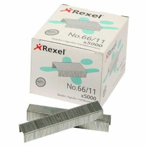 rexel no.66/11 mm heavy duty staples, for stapling up to 70 sheets, use with the rexel giant and goliath staplers, box of 5000, 6070