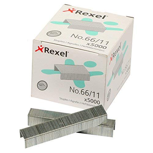 Rexel No.66/11 mm Heavy Duty Staples, for Stapling up to 70 Sheets, Use with The Rexel Giant and Goliath Staplers, Box of 5000, 6070