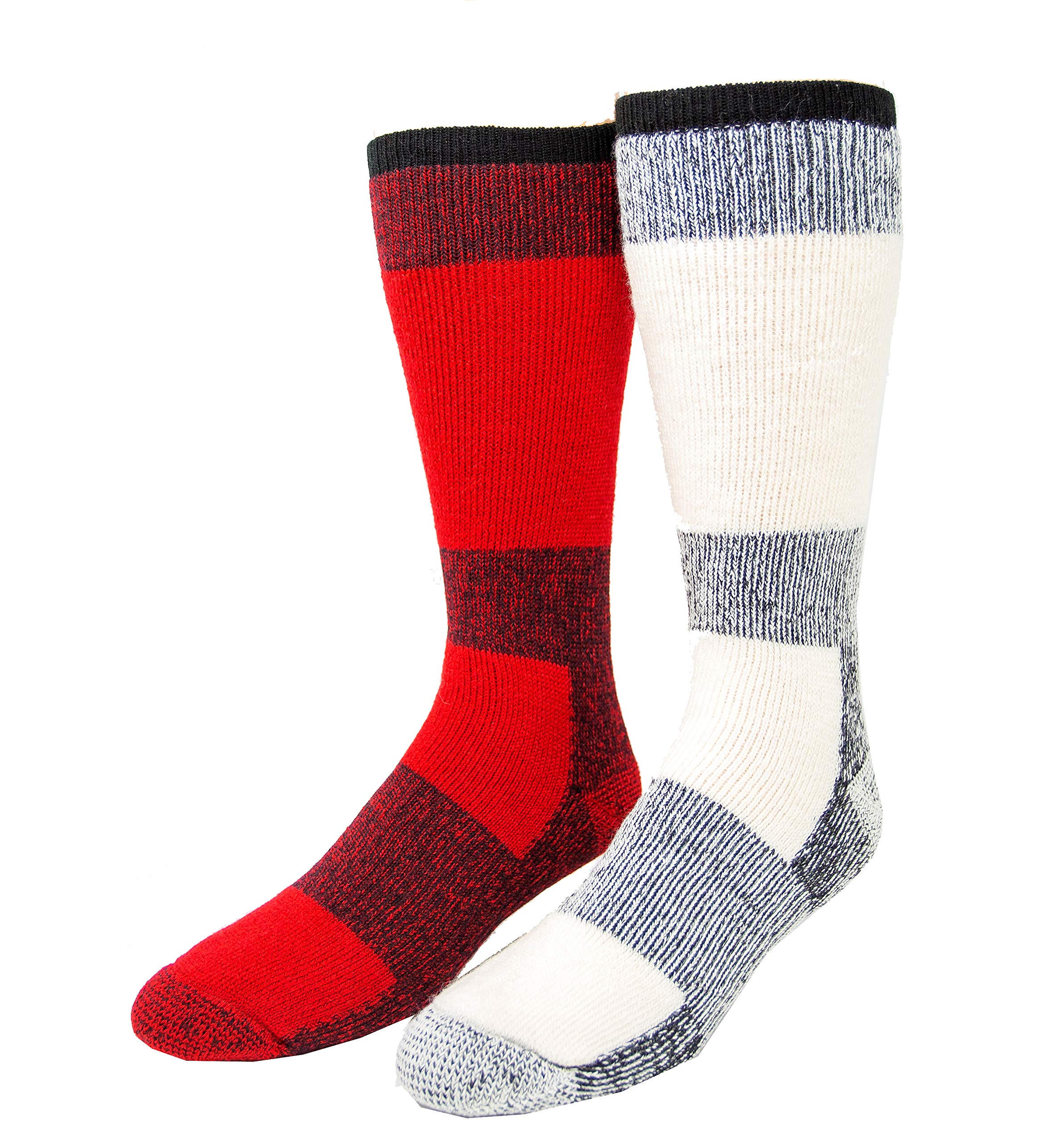 J.B. Field's Icelandic -30 Below XLR Winter Wool Socks (2 Pairs) (Medium (5-9 Shoe), Green)