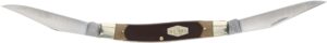 old timer 77ot muskrat 6.9in traditional folding pocket knife with 2 high carbon stainless steel blades, ergonomic sawcut handle, and convenient size for edc, hunting, camping, whittling, and outdoors