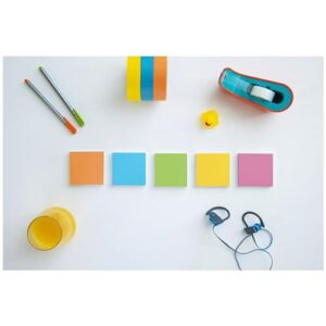 Post-it Super Sticky Notes, 3x3 in, 2x the Sticking Power, Assorted Bright Colors, Recyclable (pack of 12)