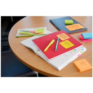 Post-it Super Sticky Notes, 3x3 in, 2x the Sticking Power, Assorted Bright Colors, Recyclable (pack of 12)