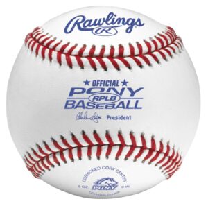 rawlings | pony league baseballs | tournament grade | rplb | youth/14u | 12 count