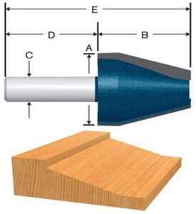 bosch 84520m 1-1/2-inch diameter 1-5/8-inch cut carbide tipped bevel vertical raised panel router bit 1/2-inch shank