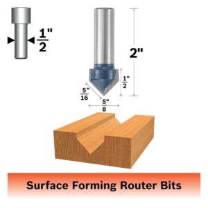 BOSCH 84303M 90 degree x 5/8 In. Carbide Tipped V-Groove Bit