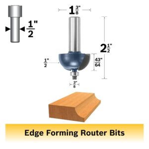 BOSCH 84431M 1/2 In. x 11/16 In. Carbide Tipped Cove Bit