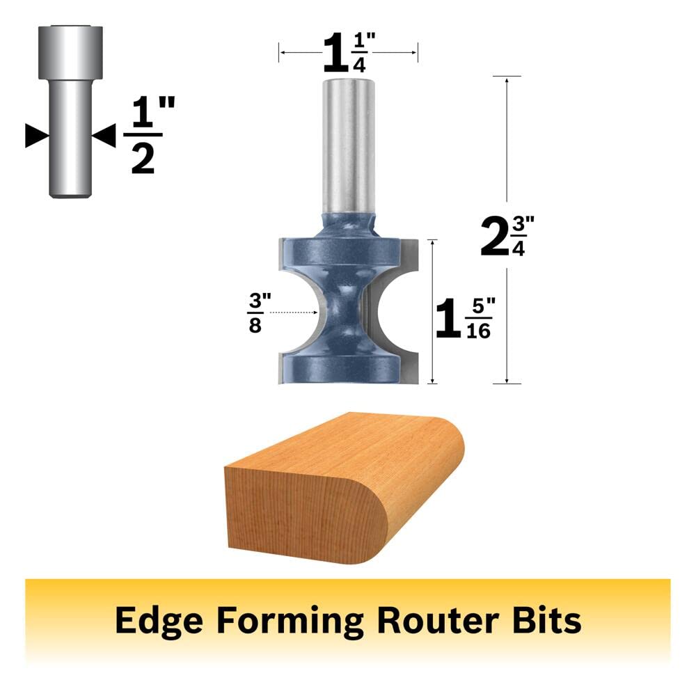 Bosch 84434M 3/8 In. x 1-5/16 In. Carbide Tipped Bullnose Bit