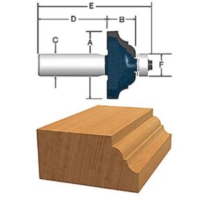 bosch 85579mc 1-1/4 in. double flute classical router bit