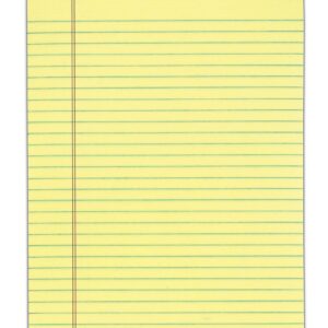 TOPS 7522 The Legal Pad Glue Top Pads, Legal/Wide, 8 1/2 x 11, Canary, 50 Sheets (Pack of 12)