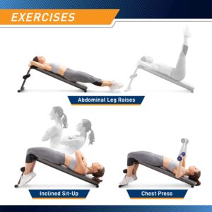 Marcy Apex Utility Bench Slant Board Sit Up Bench Crunch Board Ab Bench for Toning and Strength Training JD-1.2