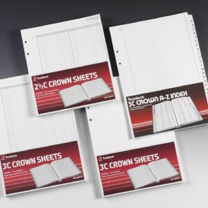 Rexel Twinlock Crown 3C Refill Sheets Double Ledger (Pack of 100 Sheets)