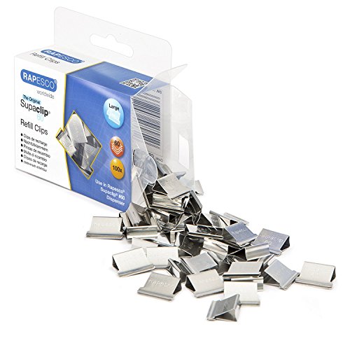 Rapesco Supaclip #60 Refill Clips - Stainless Steel, Pack of 100 (CP10060S)