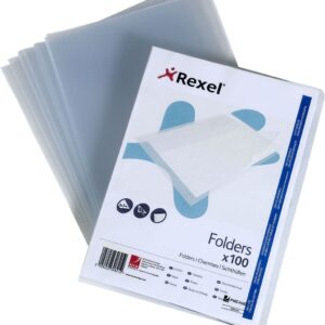 Rexel Superfine Cut Flush Folders A4 Clear (100)