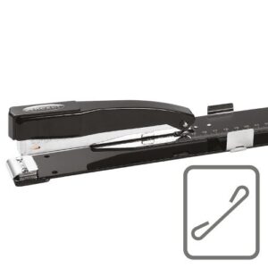 Rexel Long Reach Stapler, 15 Sheet Capacity, Plastic Body, Black, 01026