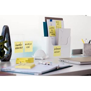 Post-it Super Sticky Notes, 24 Sticky Note Pads, 3 x 3 in., School Supplies, Office Products, Sticky Notes for Vertical Surfaces, Monitors, Walls and Windows, Canary Yellow