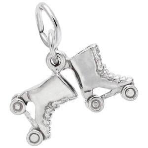 rembrandt charms roller skates charm, sterling silver