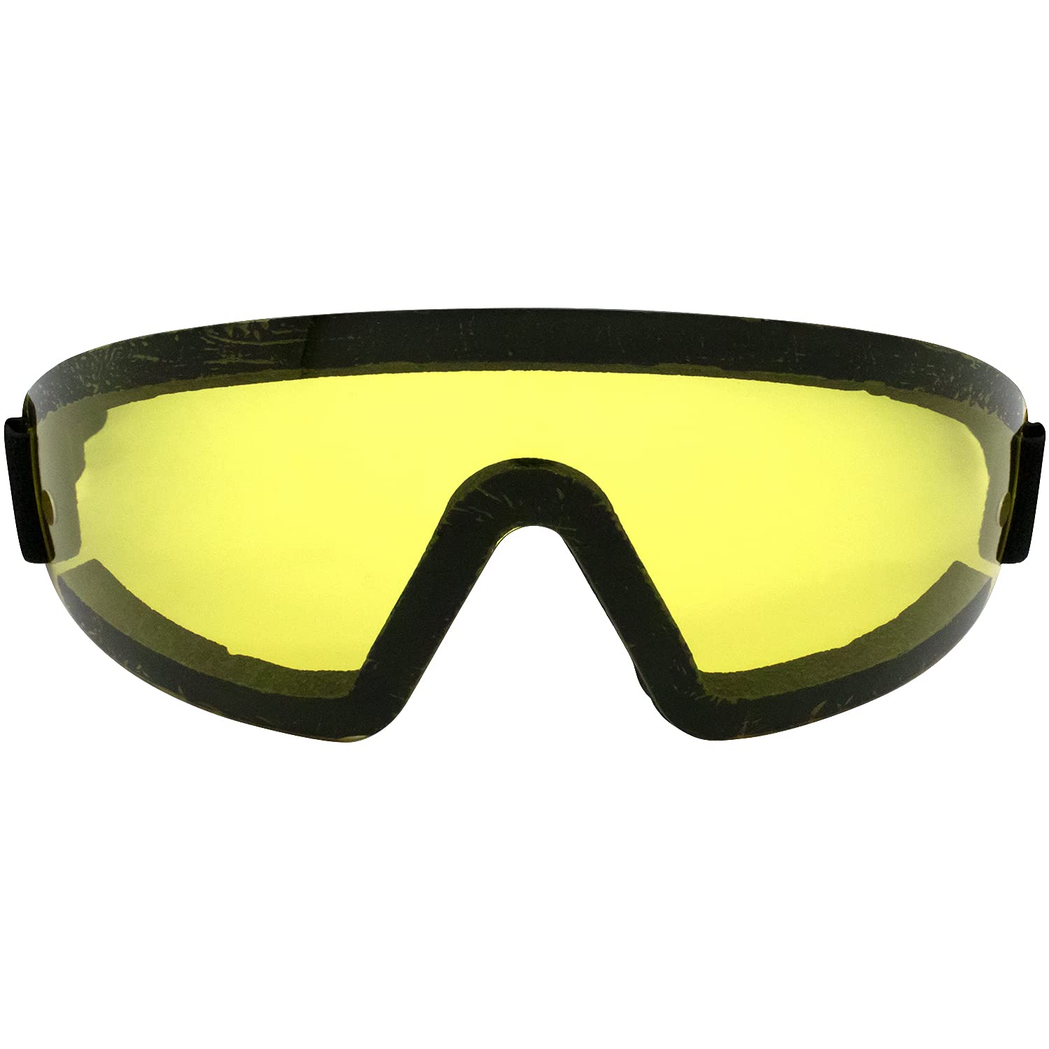 Birdz Eyewear Wing Sky Dive Skydiving Goggles with Padding Black Frame with Yellow Lens