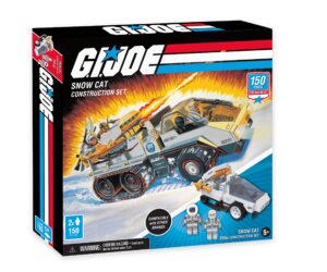 gi joe snowcat military vehicle toy construction set, building kit (150 total pieces)