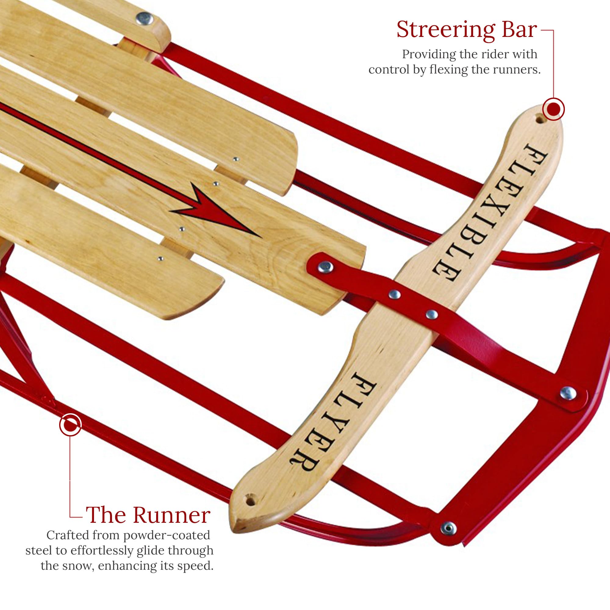 Flexible Flyer Paricon 54-Inch Sled