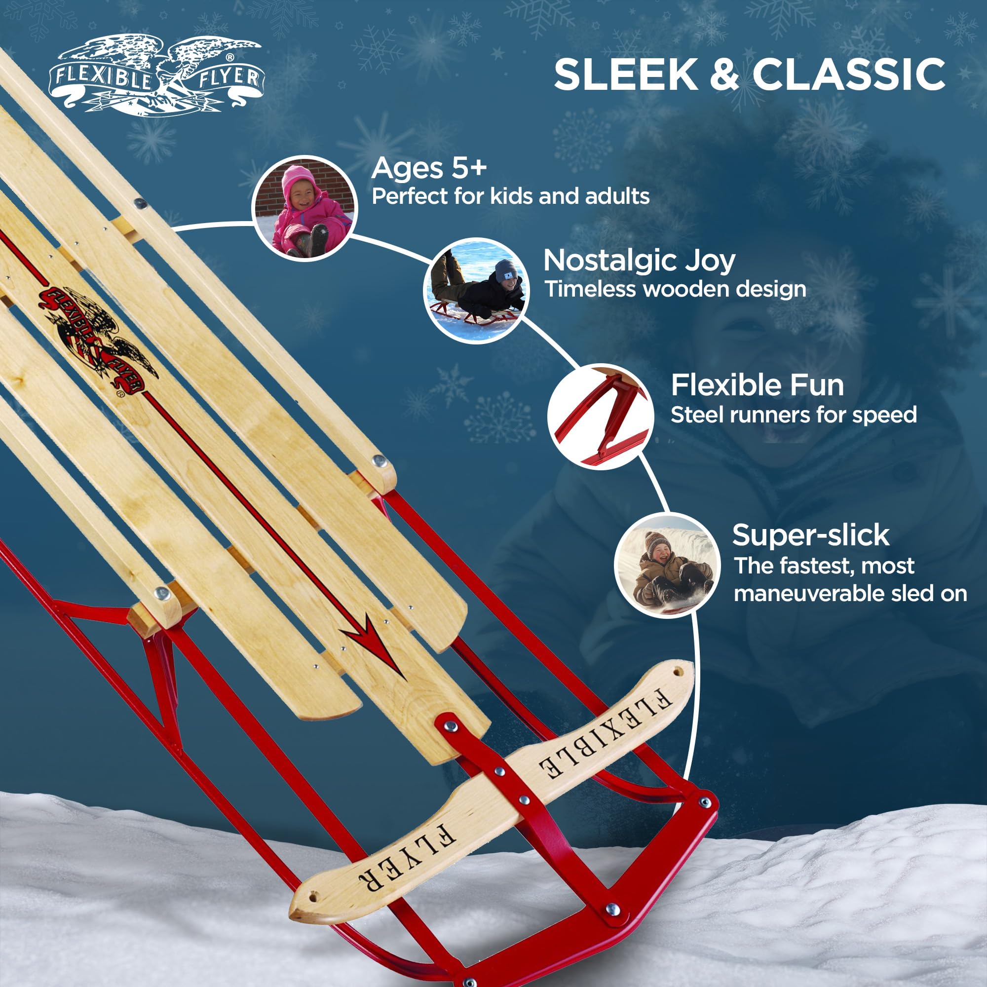 Flexible Flyer Paricon 54-Inch Sled