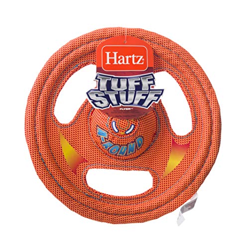 Hartz Tuff Stuff Toss Around Plush Frisbee Flyer Dog Toy - Medium/Large