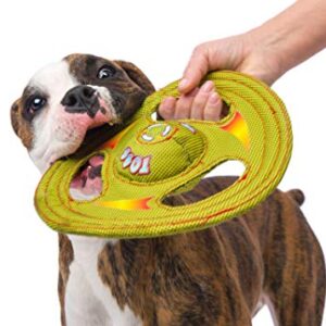 Hartz Tuff Stuff Toss Around Plush Frisbee Flyer Dog Toy - Medium/Large