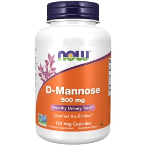 now supplements, d-mannose 500 mg, non-gmo project verified, healthy urinary tract, 120 veg capsules