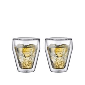 Bodum Torst 2-Piece 8-Ounce Double Wall Glass, Small, Clear