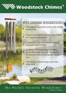 woodstock chimes signature collection, pipedream, 11'' eastern energies musical chimes for awareness, meditation, relaxation (pdn)