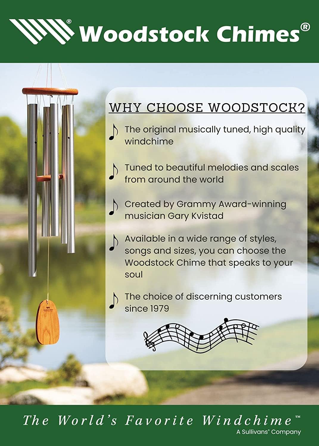 Woodstock Chimes Signature Collection, Pipedream, 11'' Eastern Energies Musical Chimes for Awareness, Meditation, Relaxation (PDN)