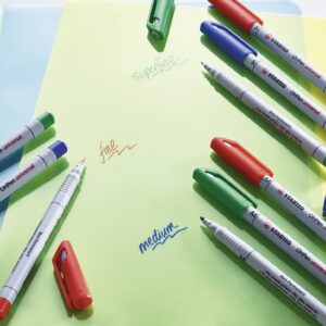 OHP Pen - STABILO OHP Pen Soluble - Fine - Wallet of 8 - Assorted colors