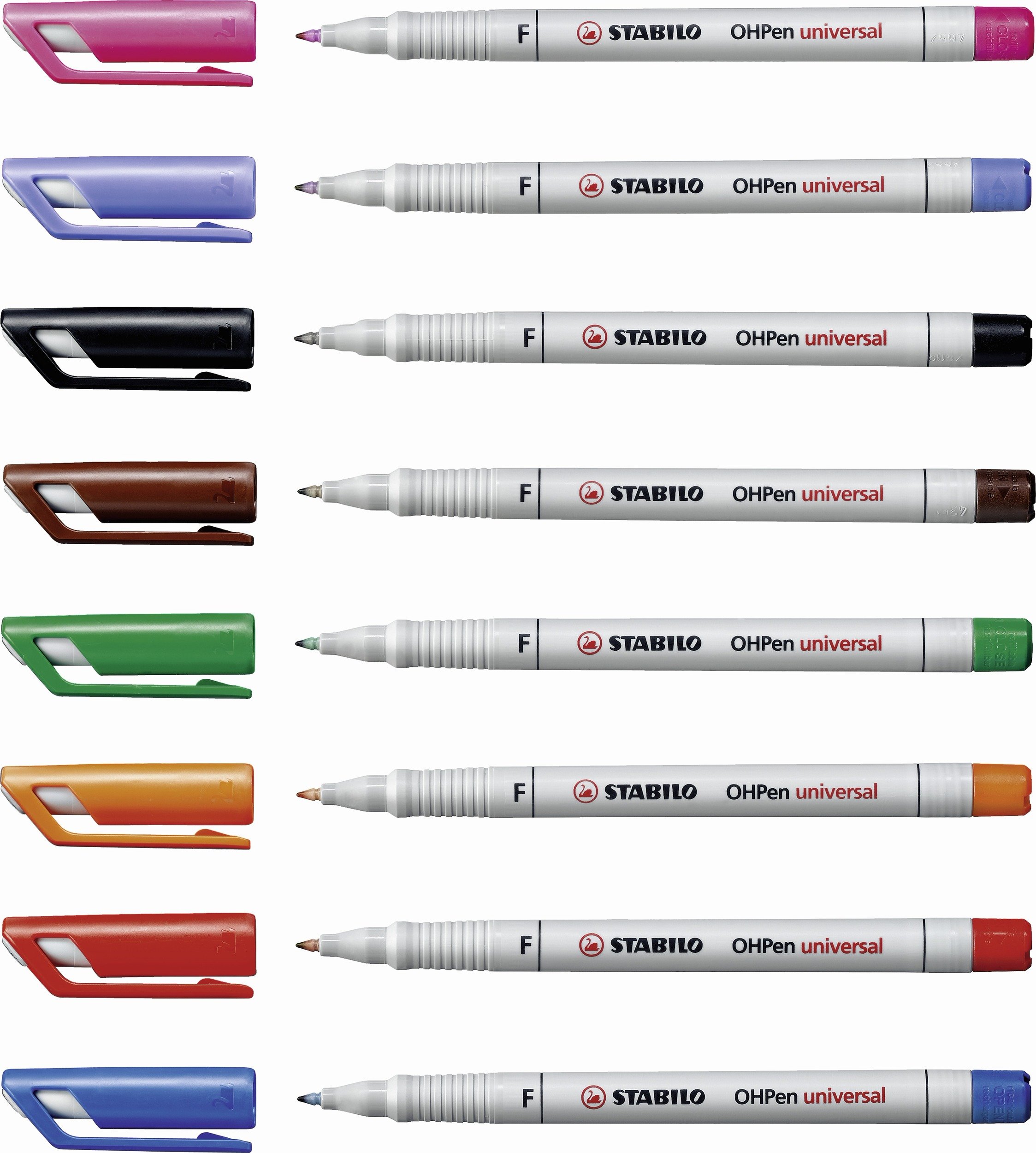 OHP Pen - STABILO OHP Pen Soluble - Fine - Wallet of 8 - Assorted colors