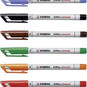 OHP Pen - STABILO OHP Pen Soluble - Fine - Wallet of 8 - Assorted colors