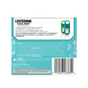 Listerine Cool Mint Pocketpaks Breath Strips Kills Bad Breath Germs, 24-Strip Pack (12 Pack)