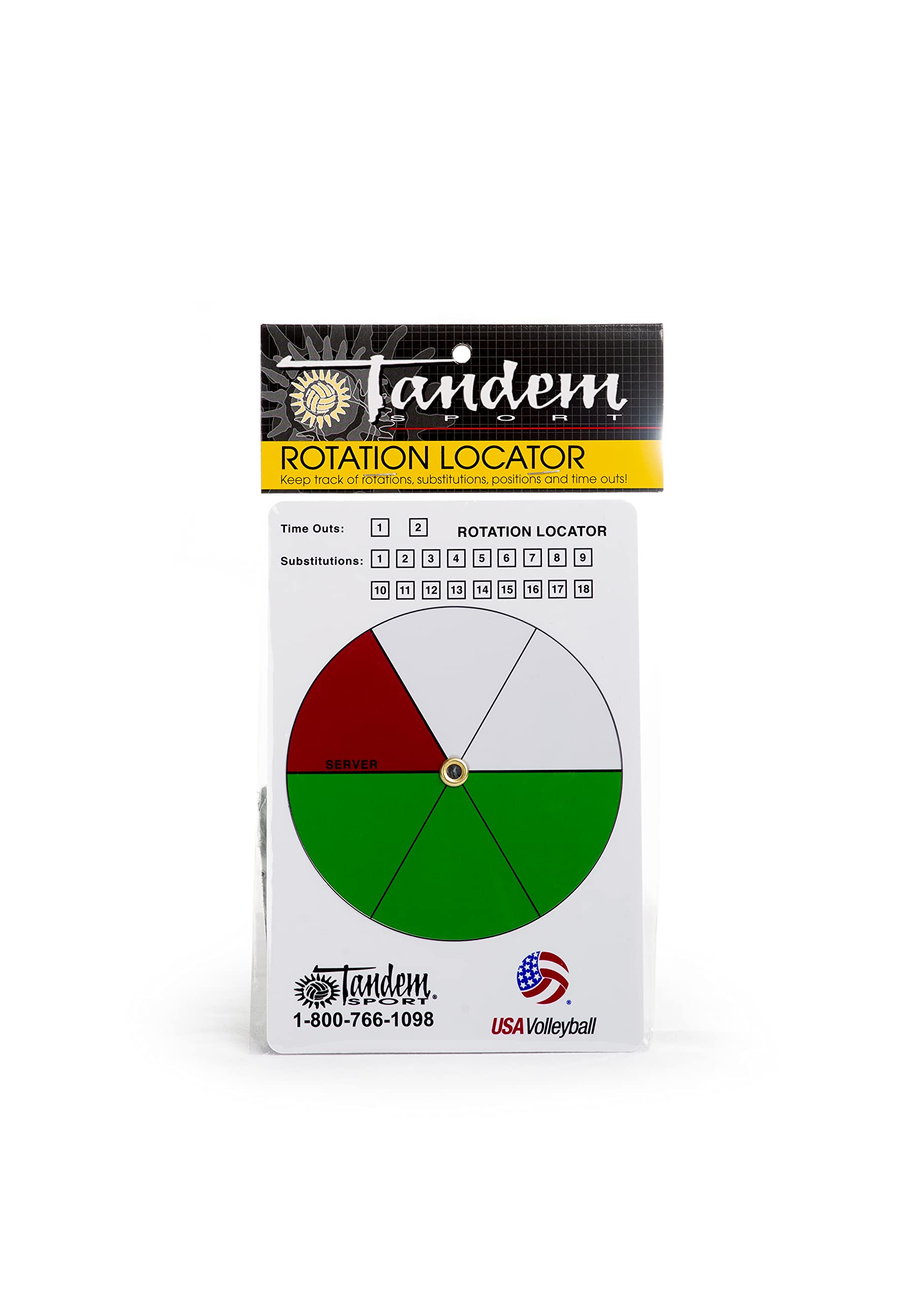 Tandem Sport Volleyball Rotation Tracker - Volleyball Rotation Tracker For Referees & Coaches - Tracks Substitutions, Positions & Time Outs