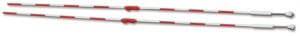 tandem sport clamp-on volleyball net antennae - essential volleyball equipment - 2 red & white volleyball antenna - volleyball referee equipment - volleyball net poles - fits 36" & 1 meter nets