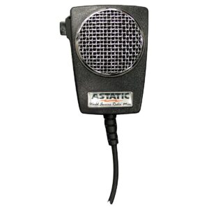 Astatic 302-10005 D104M6B Amplified Ceramic Power 4-Pin CB Microphone, Black