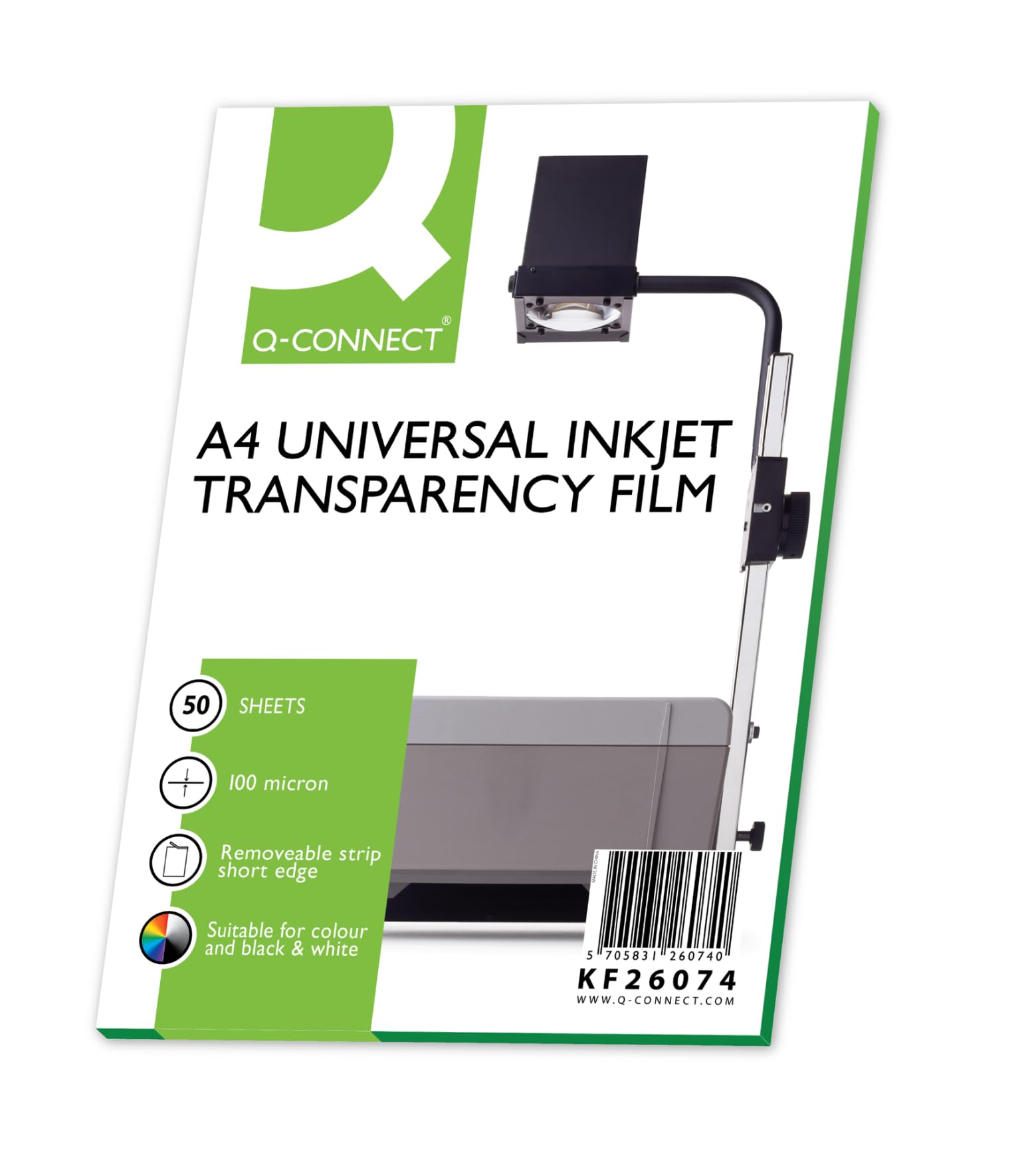 Q CONNECT OHP INKJET FILM UNIVERSAL PK50