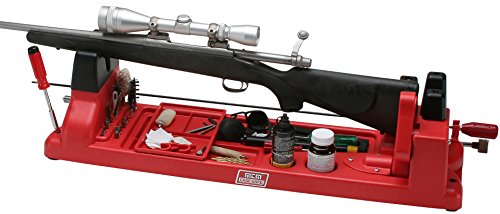 MTM GV30 Gun Vise for Gunsmithing work and Cleaning Kit, Free Standing, 11 Compartments, USA Made, Red