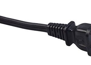 Woods 0293 Coleman Hpn Mini Replacement Extension Cord; 18/2; 2-Foot; Black