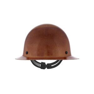 MSA 454664 Skullgard Full-Brim Hard Hat With Staz-On Pinlock Suspension, Non-Slotted Cap, Made Of Phenolic Resin, Radiant Heat Loads Up To 350F - Standard Size In Natural Tan