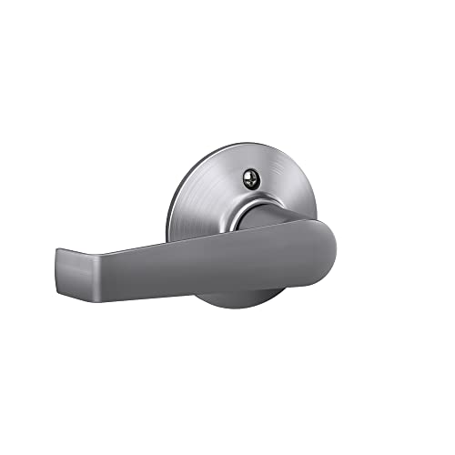 Schlage F10 ELA 626 Elan Door Lever, Hall & Closet Passage Lock, Satin Chrome