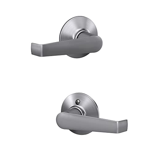 Schlage F10 ELA 626 Elan Door Lever, Hall & Closet Passage Lock, Satin Chrome